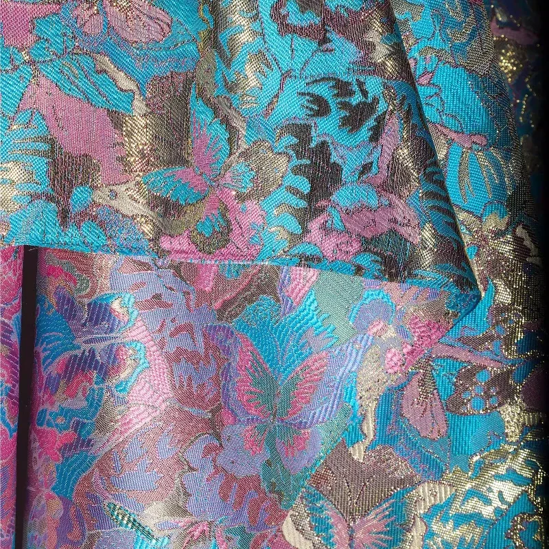 tissus jacquard colorés de style chinois, motif tridimensionnel, texture brodée, veste en relief, tissu de styliste pour vêtements tissus jacquard colorés de style chinois, motif tridimensionnel, texture brodée, veste en relief, tissu de styliste pour vêtements