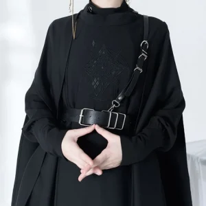 Harajuku – vestes noires gothiques Vintage pour femmes, manteaux Y2k, esthétique, ample, fermeture éclair, Streetwear Grunge, sans manches, haut fendu Harajuku – vestes noires gothiques Vintage pour femmes, manteaux Y2k, esthétique, ample, fermeture éclair, Streetwear Grunge, sans manches, haut fendu