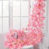 1-10 pièces Sakura vigne fleur artificielle 180cm fleur de cerisier suspendus arc guirlande décorative pour la maison fête de mariage bricolage décoration