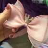 princesse couronne arc bandeau pour fille rose nœud papillon doux bébé nouveau né bandeaux enfants cheveux accessoires coréen chapeaux