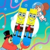 1/4 paires de chaussettes hautes tricotées mignonnes de dessin animé pour hommes et femmes