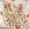 poisson rouge koi carpe cassée classique pièce d'or sycee fleur de lotus bulles d'eau ondulation bonne chance nail art autocollant manucure décalcomanie
