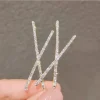 Épingles à cheveux en forme de x pour femmes, pinces décoratives à franges en biscuits brillant, accessoires pour cheveux, 1 paire