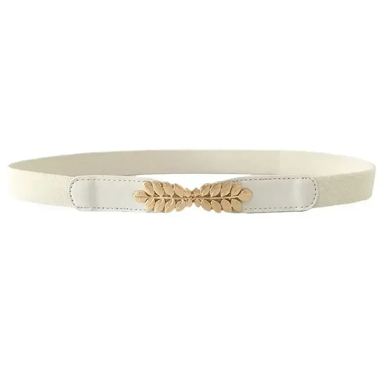 ceinture fine en pu pour femmes, noir et blanc, ceinture élastique, accessoires de déclin, double structure en métal, offre spéciale ceinture fine en pu pour femmes, noir et blanc, ceinture élastique, accessoires de déclin, double structure en métal, offre spéciale