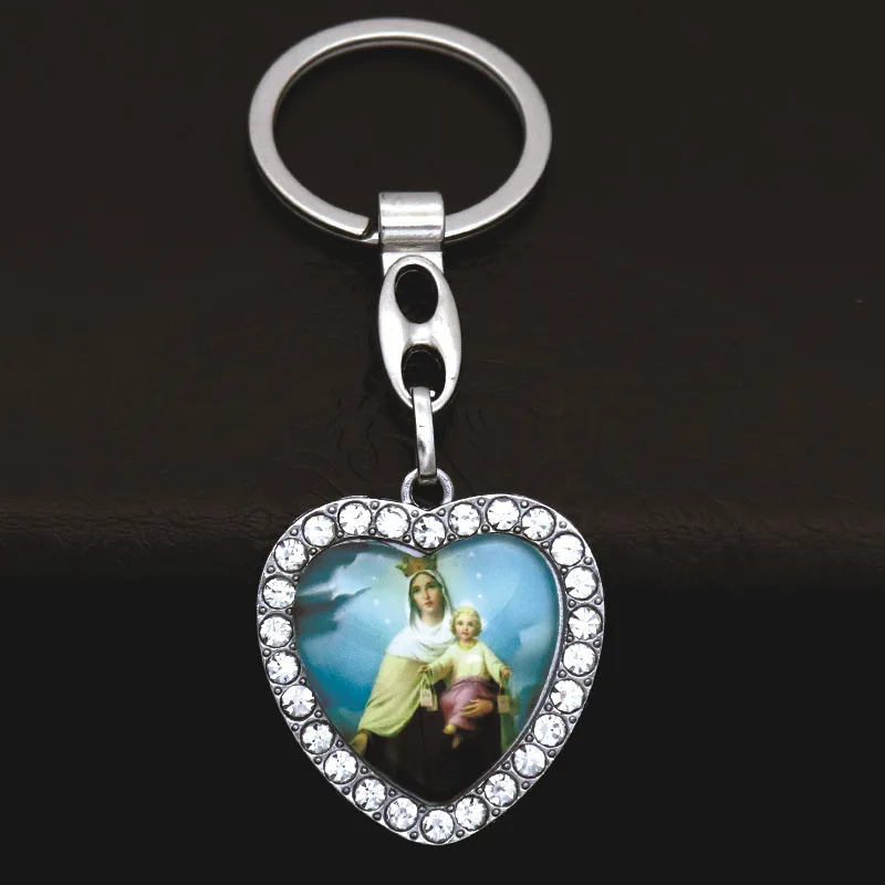porte clés de voiture en biscuits pour hommes et femmes, porte clés saint notre dame, coeur jésus, bijoux catholiques, cadeau de prière du christianisme porte clés de voiture en biscuits pour hommes et femmes, porte clés saint notre dame, coeur jésus, bijoux catholiques, cadeau de prière du christianisme
