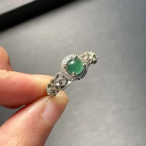 Bague en Jade naturel de birmanie, réglable, bijoux pour femmes, cadeau, vente en gros, haute qualité, Vintage, Fine