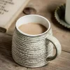 tasses japonaises à fil irrégulier, tasse à eau en céramique, grande capacité, tasses à café vintage