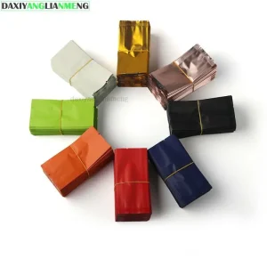 Sachet en aluminium pour thé noir, emballage pour thé vert, sous vide, petit sachet à usage général, 5-10g, 200 pièces/lot