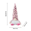 décorations de noël gnome scintillantes garnies de ruban faites à la main, poupées sans visage, ornements de noël pour la maison, nouvel an