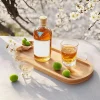 vaisselle japonaise assiette en bois hêtre plateau ovale mini assiette en bois massif assiette en bois entière pour enfants assiette en bois 18cm 1 pièce