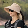 chapeau d'été pour femmes, protection uv anti cou, pare soleil pour hommes, pêche, randonnée, châle à large bord, protection solaire, casquette queue de cheval, undefin