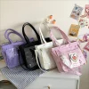 kawaii lycée adolescentes jk sac grand sac en nylon pvc transparent itabag harajuku style sac à bandoulière