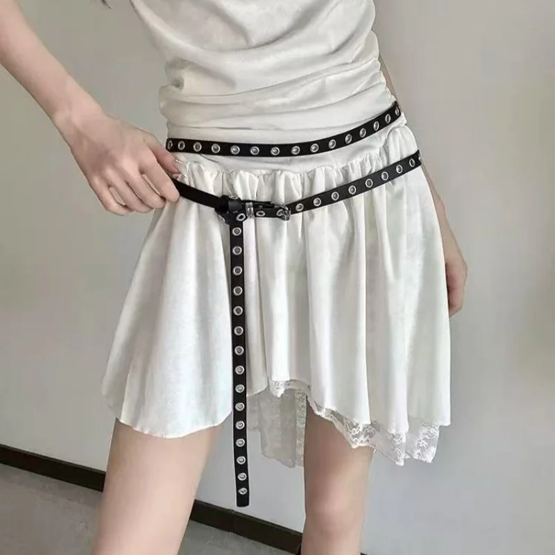 ceinture fine coréenne ins pour filles épicées, chaîne de taille, double cercle, nœud arbitraire, accessoires de robe pour femmes, nouvelle collection ceinture fine coréenne ins pour filles épicées, chaîne de taille, double cercle, nœud arbitraire, accessoires de robe pour femmes, nouvelle collection