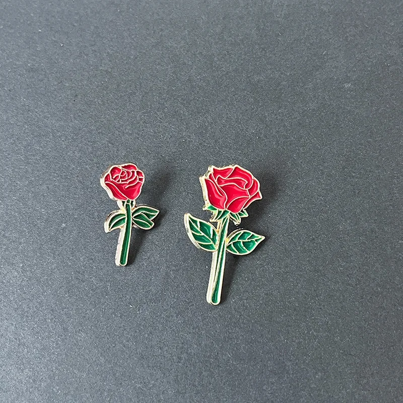broches décoratives en métal rose rouge, pour documents dorés, à la mode, pour vêtements, sac à crayons, ornements broches décoratives en métal rose rouge, pour documents dorés, à la mode, pour vêtements, sac à crayons, ornements