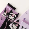 4 paires de chaussettes droites pour femmes, chaussettes droites de haute qualité, motif kuromi, confortables et douces, décontractées