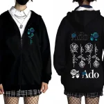 Ado World Tour 2025 Hibana sweat à capuche avec fermeture éclair hommes femmes vêtements mode Style japonais Streetwear unisexe décontracté polaire veste zippée Ado World Tour 2025 Hibana sweat à capuche avec fermeture éclair hommes femmes vêtements mode Style japonais Streetwear unisexe décontracté polaire veste zippée