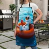 tablier à motifs olaf 1 pièce – conception vive sur le thème d'hiver avec olaf et renne, parfait pour l'artisanat, la pâtisserie, la peinture, la cuisine et le nettoyage ménager, les fournitures de cuisine