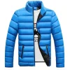 vestes d'hiver à col montant pour hommes, manteaux courts et ajustés, vêtements joker à la mode, haute qualité, rembourrage de luxe élégant, y2k, 2025