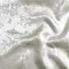 tissu en satin jacquard blanc naturel élégant, 1 mètre x 1.48 mètres, matériau en polyester doux pour écharpe, doublure de kimono