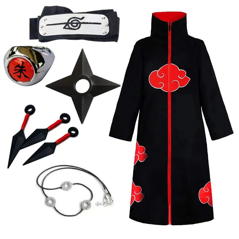 animeninja cosplay costume akatsuki cosplay ninja uchiha itachi red cloud everak robe everak sauna band props halloween everthe animeninja cosplay costume akatsuki cosplay ninja uchiha itachi red cloud everak robe everak sauna band props halloween everthe