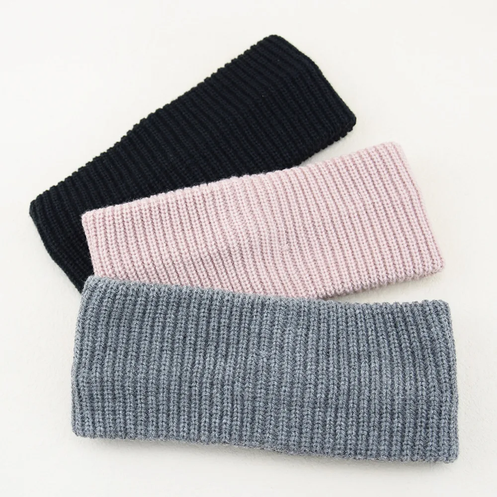 Bandeau large tricoté de couleur unie pour femmes, bandeau de sport à rayures verticales, couvre-tête coréen INS, chauffe-oreilles en laine d’hiver Bandeau large tricoté de couleur unie pour femmes, bandeau de sport à rayures verticales, couvre-tête coréen INS, chauffe-oreilles en laine d’hiver
