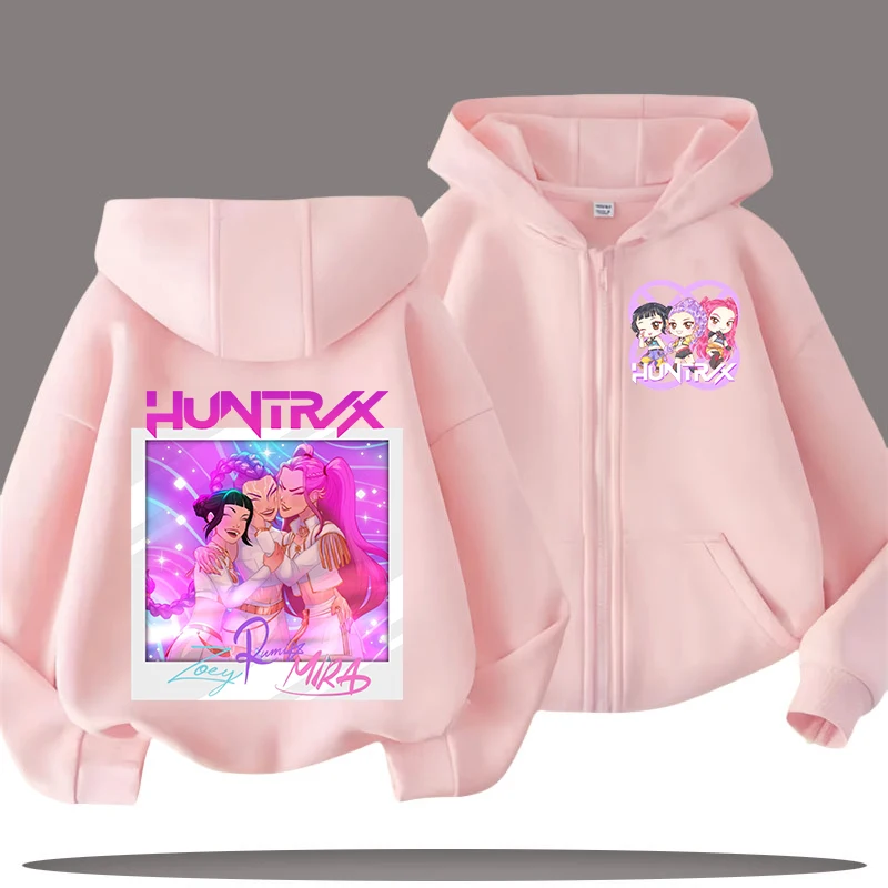 k pop demon hunters manteau à capuche pour enfant anime huntrix rumi zoey dessin animé mode veste zippée garçon fille mignon haut enfants vêtements cadeau k pop demon hunters manteau à capuche pour enfant anime huntrix rumi zoey dessin animé mode veste zippée garçon fille mignon haut enfants vêtements cadeau
