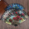 injfolding fan avec tige en bois, chinois, japonais, danse classique, pompon de haute qualité, ventilateur féminin indépendant, décoration de la maison