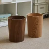 poubelle en bois de style japonais de grande capacité, poubelle décorative moderne pour la maison, panier en papier pour salon