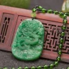 collier pendentif en agate chinoise naturelle pour hommes et femmes, amulette porte bonheur, bijoux sculptés, mode classique, diversifier, breloque, bénédiction, cadeaux