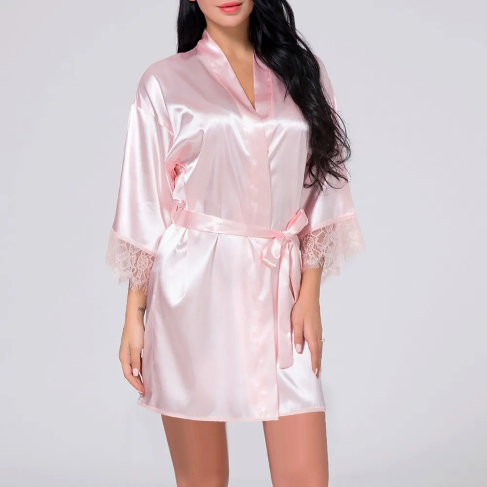 femmes sexy robe en satin solide kimono robe mode robe de bain sexy dentelle chemise de nuit femme mariage mariée robe de demoiselle d'honneur femmes sexy robe en satin solide kimono robe mode robe de bain sexy dentelle chemise de nuit femme mariage mariée robe de demoiselle d'honneur