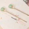 Épingle à cheveux en jade fleur, outil de conception de coiffure, épingle à cheveux de style ancien, couvre chef de style chinois, couvre chef ancien, bâtons de cheveux hanfu