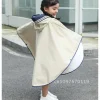 poncho de pluie de style coréen pour enfants, avec sac, cartable étanche pour étudiants, imperméable pour enfants filles