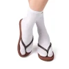 chaussettes tabi à orteils fendus pour femmes et hommes, 6 pièces, chaussettes de sport en fiber sudée à deux doigts, déodorantes noires, longues et respirantes