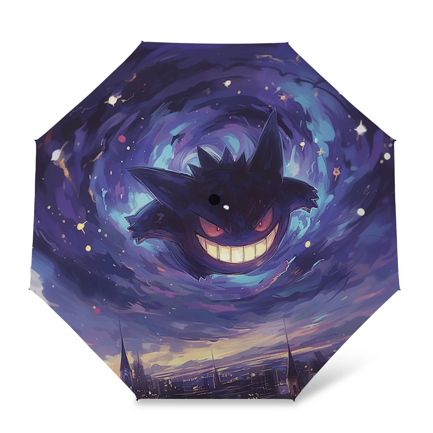 pokémon entourant le ciel étoilé genggui parapluie entièrement automatique parasol de protection solaire parapluie pliant pokémon entourant le ciel étoilé genggui parapluie entièrement automatique parasol de protection solaire parapluie pliant