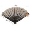 Éventail gothique lolita pliable en dentelle rose, accessoire de brevà la main pour la photographie