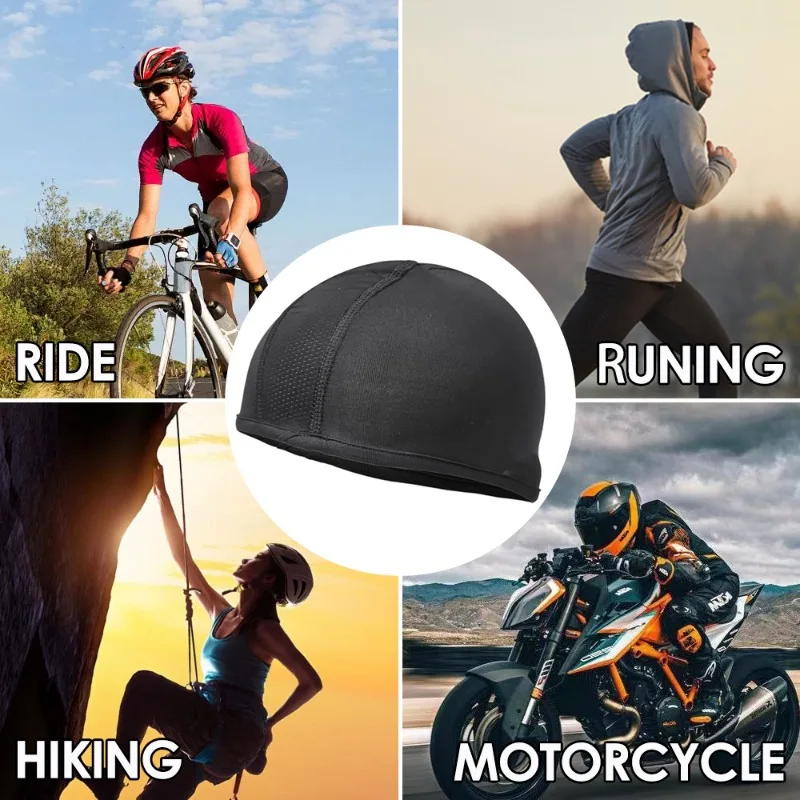 petite casquette en tissu à séchage rapide pour l'équitation, doublure de casque de moto, sports de plein air, casquette de protection respirante, accessoires universels pour casque petite casquette en tissu à séchage rapide pour l'équitation, doublure de casque de moto, sports de plein air, casquette de protection respirante, accessoires universels pour casque