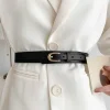 Ceinture de taille large noire pour femmes, nouveau modèle, cintré à la taille, robe décorative, manteau, accessoire, ceinture polyvalente, style ins automne et été Ceinture de taille large noire pour femmes, nouveau modèle, cintré à la taille, robe décorative, manteau, accessoire, ceinture polyvalente, style ins automne et été