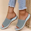 sandales d'niket d'extérieur pour femme, chaussures d'Été souples à talons bas, plates, de plage