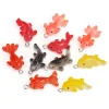 10 pièces mini mignon kwaii koi poisson rouge résine petits animaux breloques pendentifs pour la fabrication de bijoux bricolage porte clés boucles d'oreilles accessoires