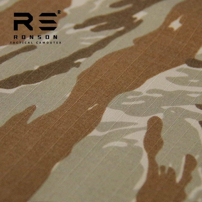 tissu ripstop 50% nylon 50% coton, bande de tigre, tissu tactique de camouflage désert/bleu, pour uniforme, en stock, offre spéciale tissu ripstop 50% nylon 50% coton, bande de tigre, tissu tactique de camouflage désert/bleu, pour uniforme, en stock, offre spéciale