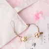 pendentif cloche japonaise en fleurs de cerisier, breloque sakura, accessoires de bijoux, porte clés