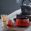plat à thé japonais, ensemble d'ustensiles à fouet matcha et plateau à bol matcha, fouet en bambou, accessoires de cérémonie du thé 4 pièces