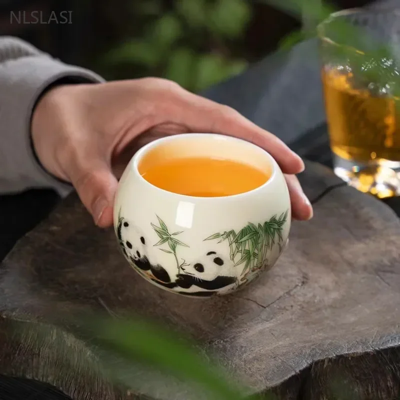 Service à thé rétro fait à la main, tasse à thé en céramique, accessoires de cuisine, tasse principale en porcelaine, fournitures de cérémonie du thé chinois, verres, 150ml Service à thé rétro fait à la main, tasse à thé en céramique, accessoires de cuisine, tasse principale en porcelaine, fournitures de cérémonie du thé chinois, verres, 150ml
