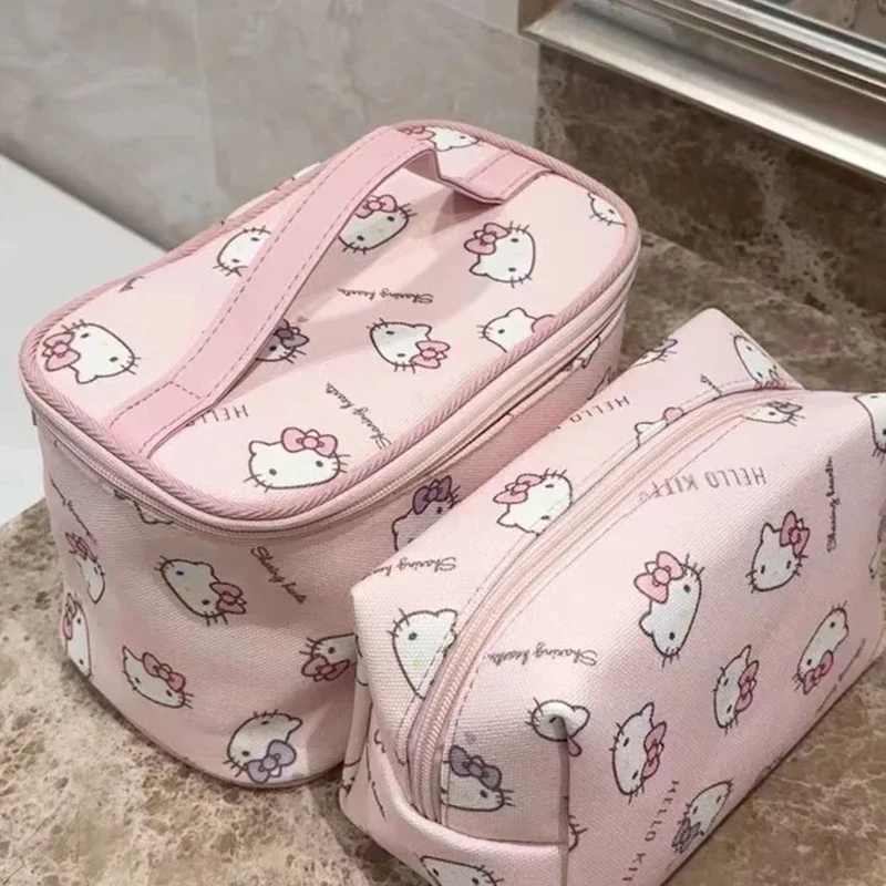 sac de maquillage japonais rose hello kitty, sac de rangement portable de dessin animé kawaii mignon hello kitty, cadeau d'anniversaire sac de maquillage japonais rose hello kitty, sac de rangement portable de dessin animé kawaii mignon hello kitty, cadeau d'anniversaire