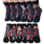 Naruto hommes chaussettes mode coton impression Tube moyen chaussette dessin animé Couple Sport chaussettes décontracté respirant confortable bas Naruto hommes chaussettes mode coton impression Tube moyen chaussette dessin animé Couple Sport chaussettes décontracté respirant confortable bas