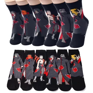 Naruto hommes chaussettes mode coton impression Tube moyen chaussette dessin animé Couple Sport chaussettes décontracté respirant confortable bas Naruto hommes chaussettes mode coton impression Tube moyen chaussette dessin animé Couple Sport chaussettes décontracté respirant confortable bas