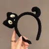 cerceau de cheveux de chat en peluche mignon pour filles, bandeaux d'automne et d'hiver, vêtements de sauna coréens, bandes de sauna de dessin animé, ornements d'accessoires pour cheveux, nouveau
