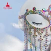 danse du ventre senior ab pierres gland style exotique masque facial pour femmes masques de fête de bal accessoires de compétition de danse orientale