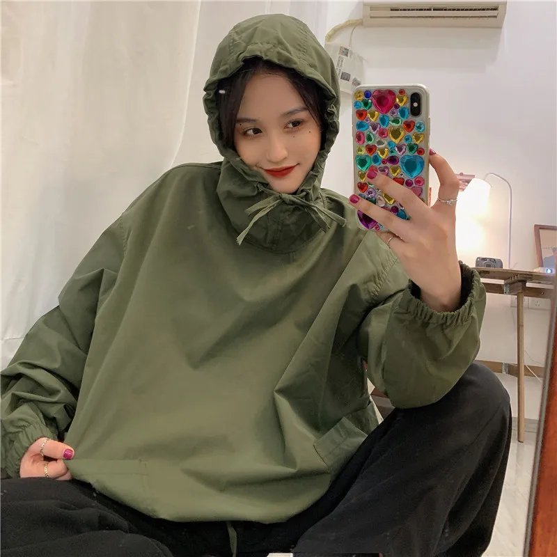 sweat shirt de travail ample et décontracté pour femmes, manteau de style japonais sweat shirt de travail ample et décontracté pour femmes, manteau de style japonais