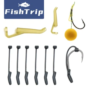FishTrip – accessoires de pêche à la carpe, 25 pièces, plate-forme D, crochet Pop-Up caché, aligneur, équipement de pêche à la carpe